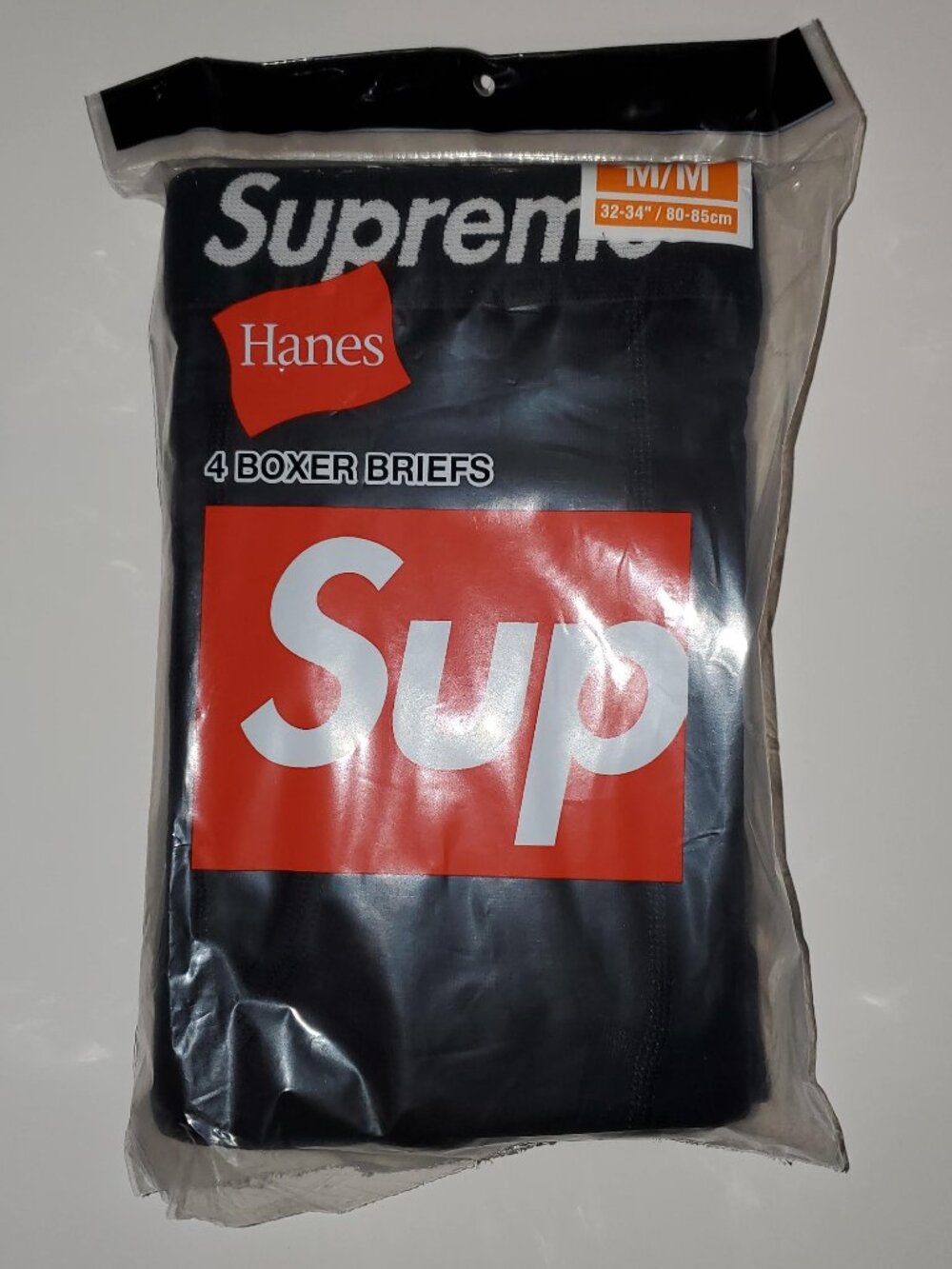 Supreme Hanes Boxers Black 4 Pack Size Medium